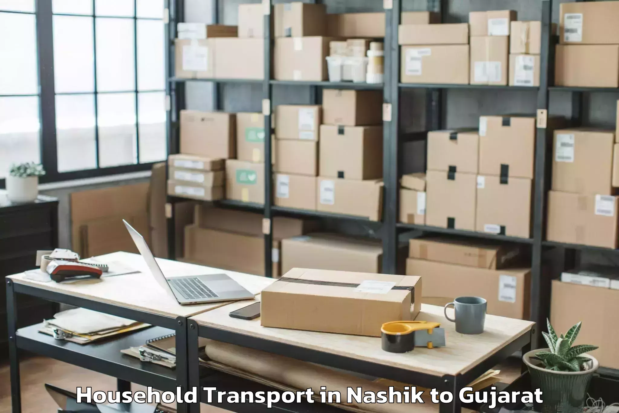 Professional Nashik to Hazira Port Household Transport